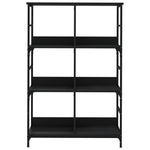 Bibliotecă, negru, 78,5x33x117,5 cm, lemn prelucrat