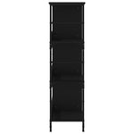 Bibliotecă, negru, 78,5x33x117,5 cm, lemn prelucrat