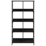 Bibliotecă, negru, 78,5x33x153 cm, lemn prelucrat