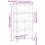 Bibliotecă, stejar sonoma, 78,5x33x153 cm, lemn prelucrat