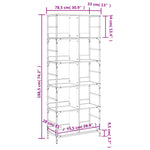 Bibliotecă, stejar sonoma, 78,5x33x188,5 cm, lemn prelucrat