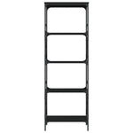 Bibliotecă cu 5 niveluri, negru, 59x35x171 cm, lemn prelucrat