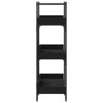 Bibliotecă cu 3 niveluri, negru, 100x33x108,5 cm lemn prelucrat