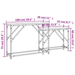 Mese console suprapuse, 2 buc, gri sonoma, lemn prelucrat