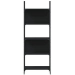 Bibliotecă 5 niveluri, negru, 60,5x24x166,5 cm, lemn prelucrat