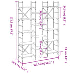 Bibliotecă, stejar sonoma, 127,5x28,5x172,5 cm, lemn prelucrat