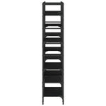 Bibliotecă, negru, 160x28,5x136,5 cm, lemn prelucrat