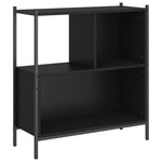 Bibliotecă, negru, 72x28x77,5 cm, lemn prelucrat