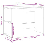 Birou, stejar sonoma, 102x50x75 cm, lemn compozit