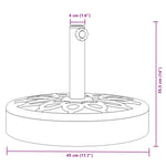 Suport umbrelă pentru stâlpi Ø38 / 48 mm, 25 kg, rotund