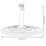 Suport umbrelă pentru stâlpi Ø38 / 48 mm, 12 kg, rotund