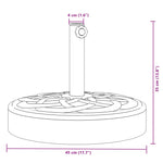 Suport umbrelă pentru stâlpi Ø38 / 48 mm, 25 kg, rotund