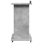 Pupitru cu roți și sertar beton gri 55x55x107 cm lemn prelucrat